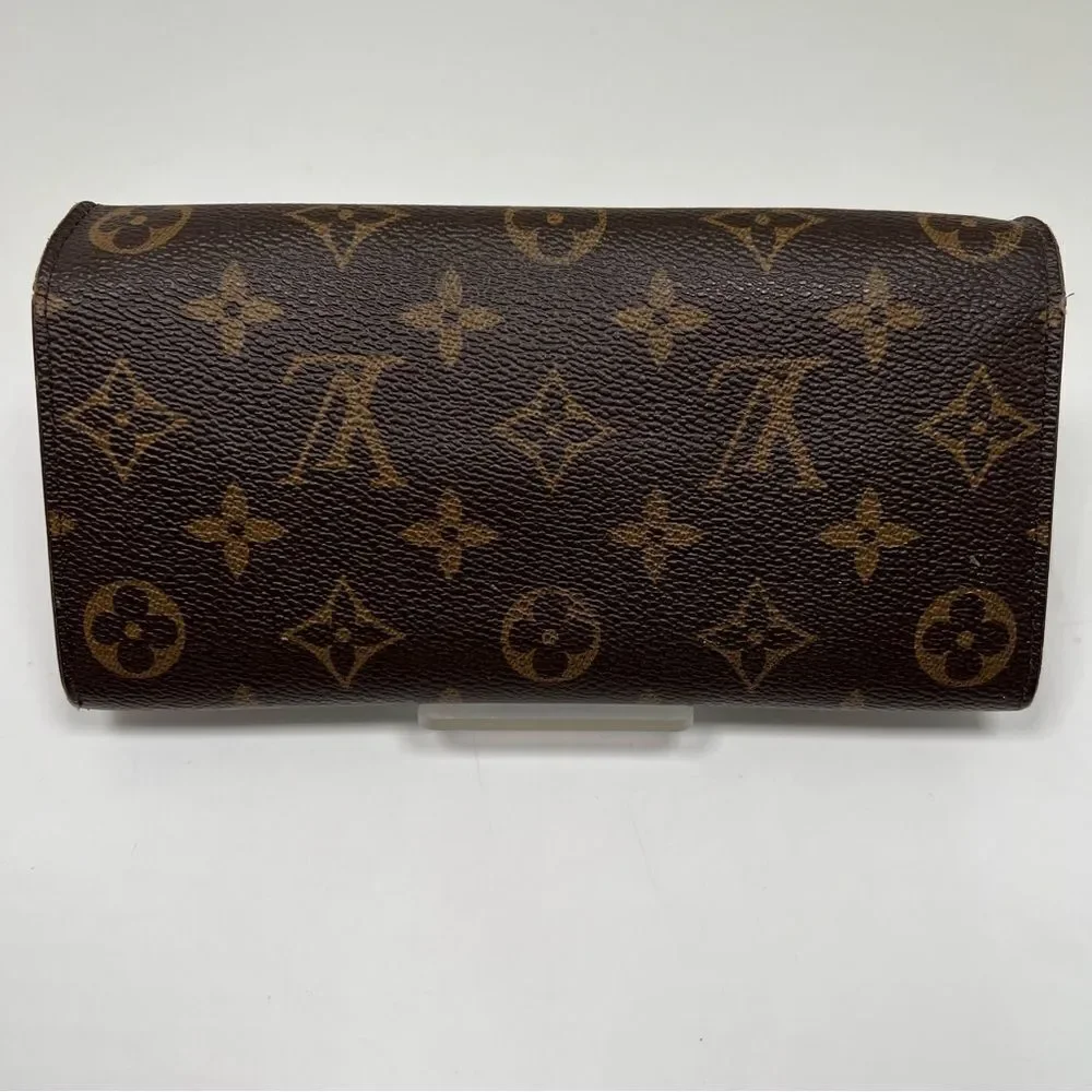 LOUIS VUITTON LONG WALLET MONOGRAM CANVAS BROWN